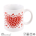 Taza del diseño del corazón del día de tarjeta del día de San Valentín 12oz alta calidad al por mayor